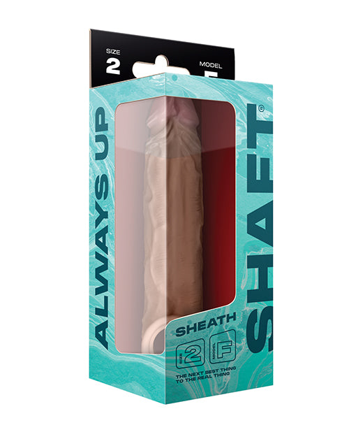 Shaft Model F Flexskin Liquid Silicone 8.8" Sheath - Oak Vvole