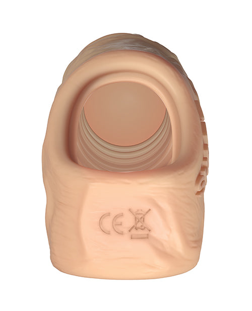 Shaft Flexskin Liquid Silicone 7.8" Vibrating Sheath - Pine Vvole