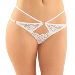 Jasmine Strappy Lace Thong W/front Keyhole Cut Out Fantasy Lingerie