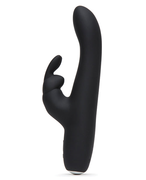 Fifty Shades of Grey Greedy Girl Rechargeable Slimline Rabbit Vibrator - Black Lovehoney C/o Wow Tech