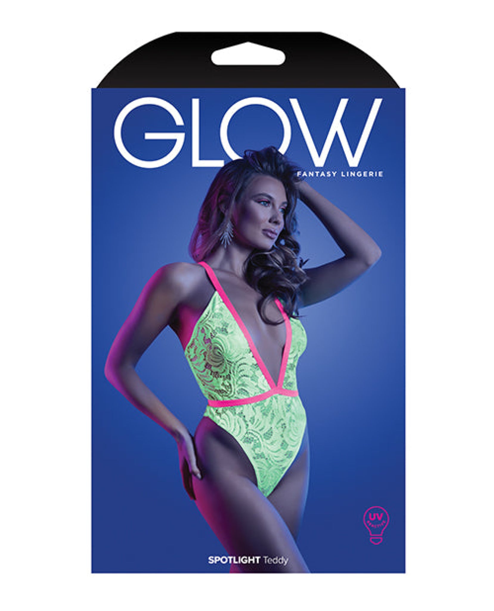 Glow Spotlight Teddy Neon Chartreuse Fantasy Lingerie