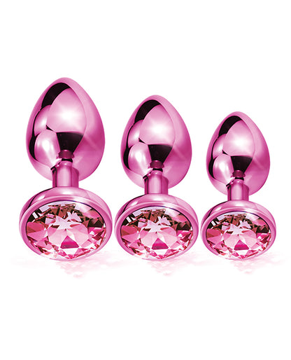 Nixie Metal Butt Plug Trainer Set W/inlaid Jewel Global Novelties LLC