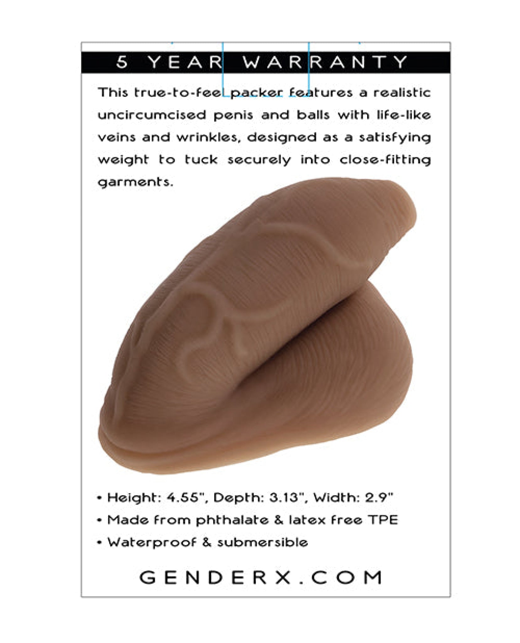 Gender X The Uncircumcised Packer - Dark Evolved Novelties INC