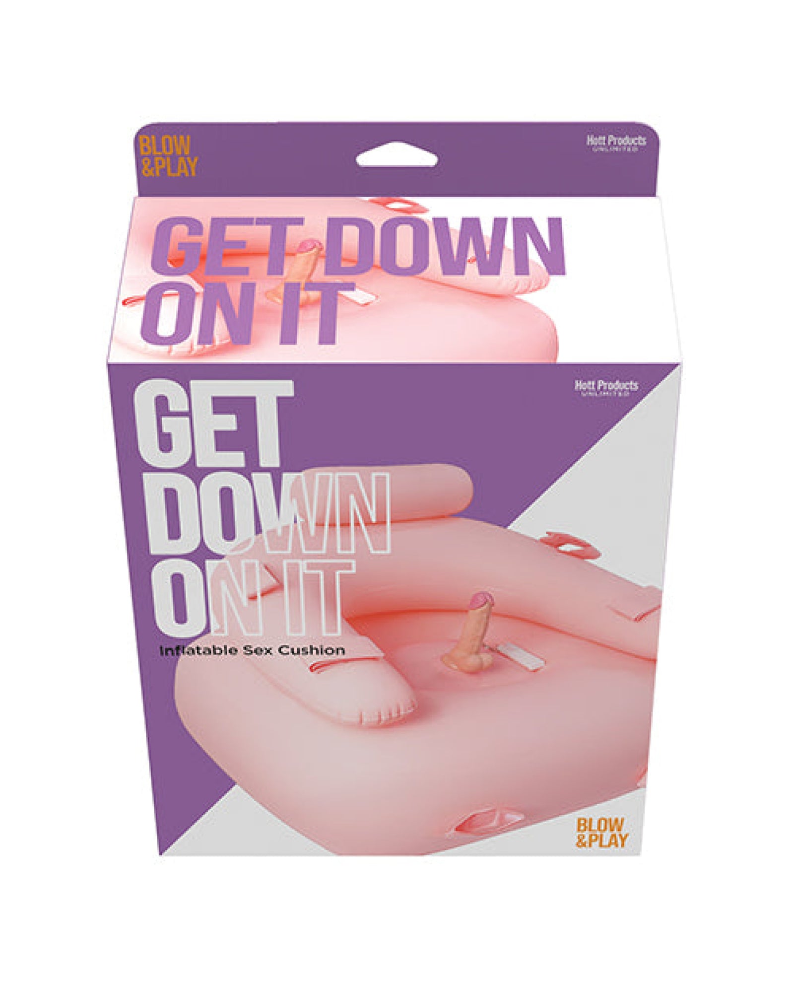 Get Down On It Inflatable Cushion w/Remote Controlled Dildo & Wrist/Leg Strap Hott Products