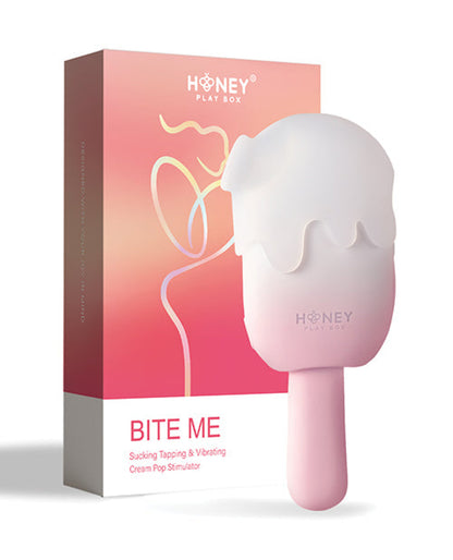 Bite Me Sucking, Tapping & Vibrating Cream Pop Stimulator - Pink/White Uc Global Trade INChoney Play B