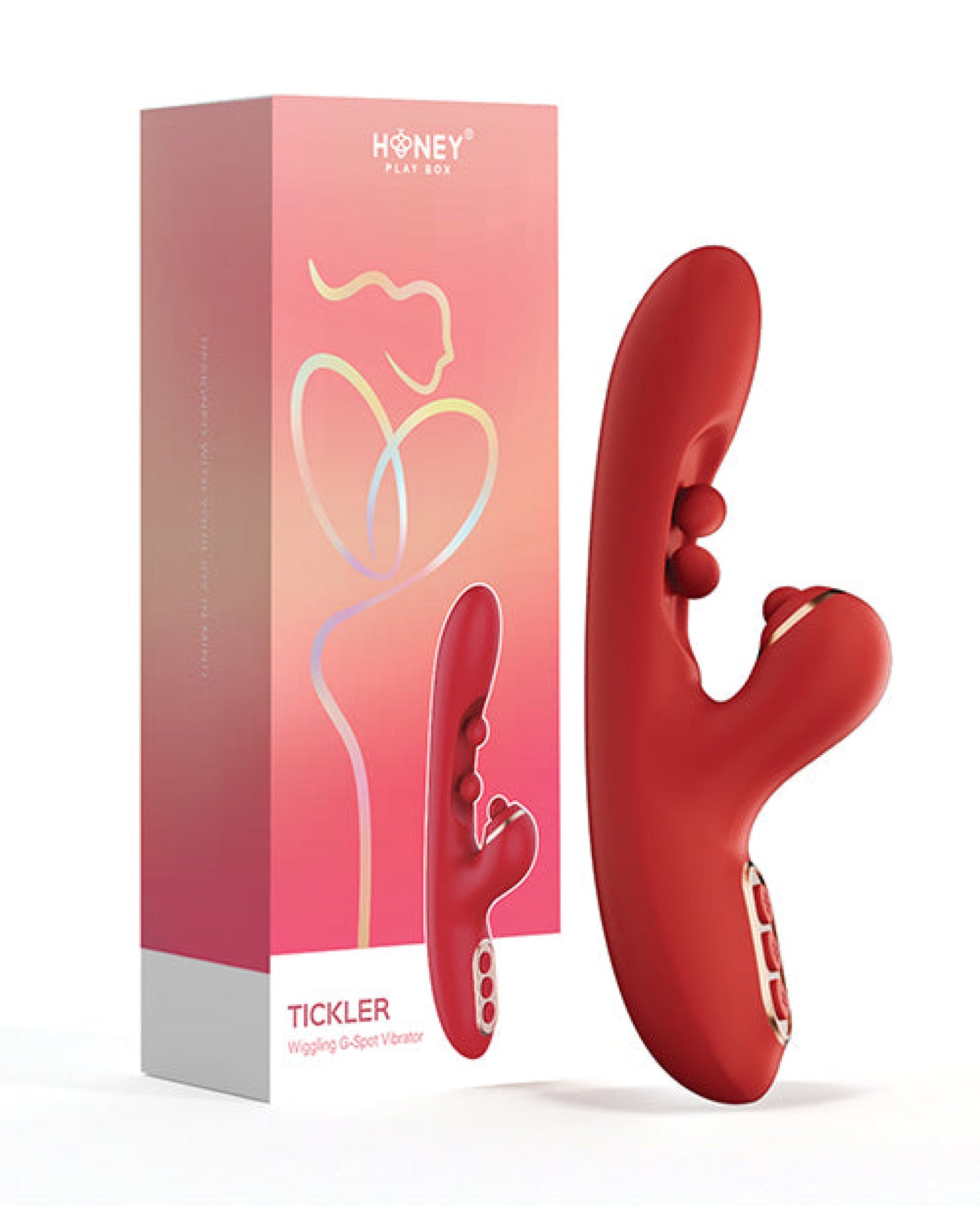 Tickler Wiggling G-Spot Vibrator & Tapping Clitoral Stimulator - Red Uc Global Trade INChoney Play B