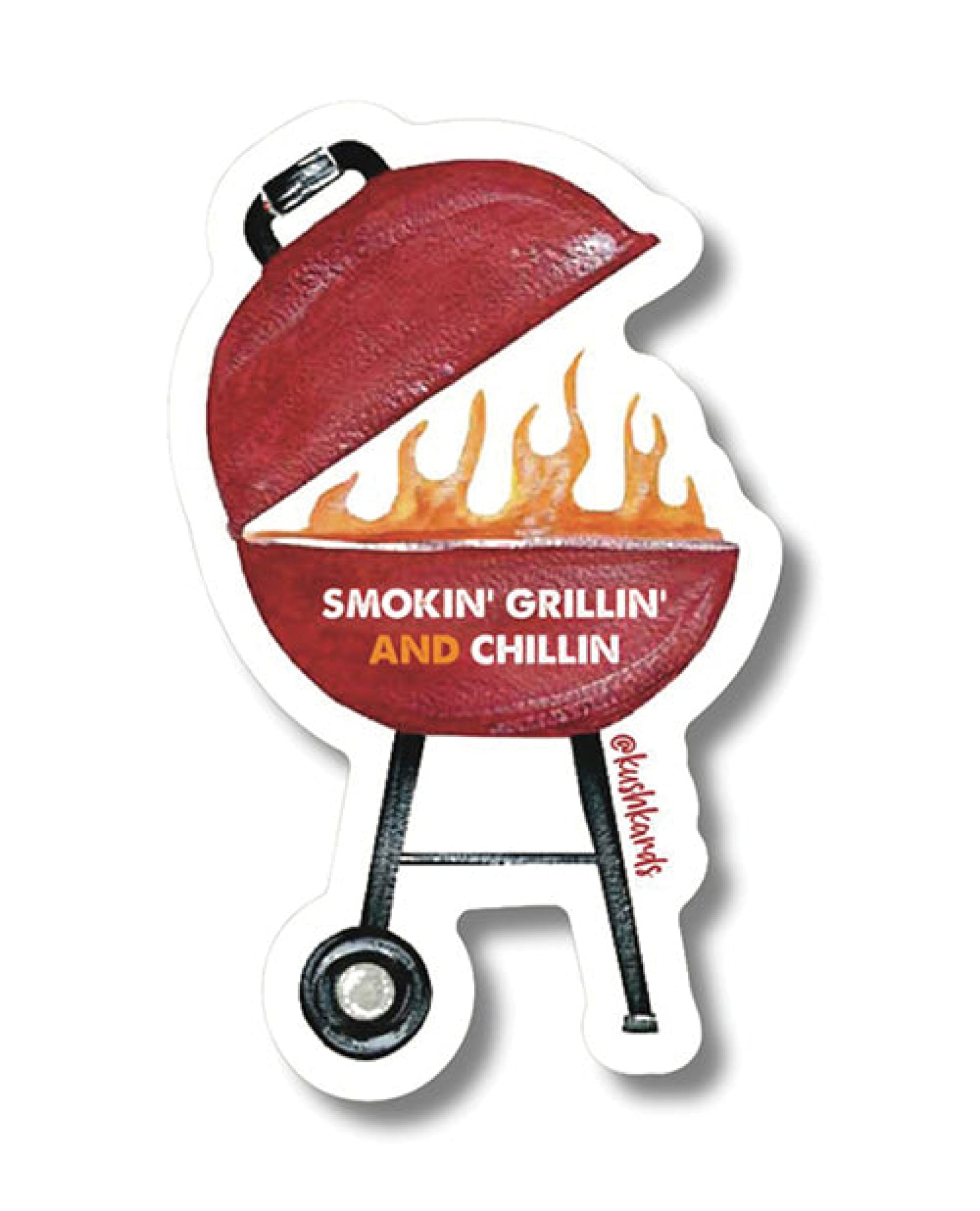 Grillin Chillin Sticker - Pack of 3 Kush Kards LLC