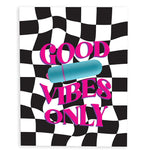 Good Vibes Only Naughty Greeting Card W/rock Candy Vibrator & Fresh Vibes Towelettes Kush Kards