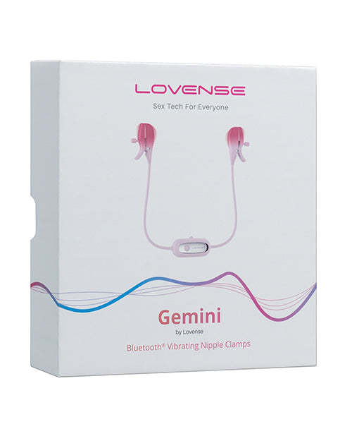 Lovense Gemini Vibrating Nipple Clamps - Pink Hytto Pte. Ltd.