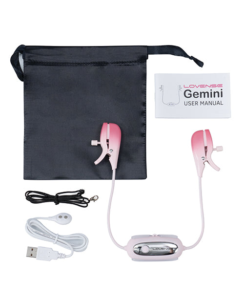 Lovense Gemini Vibrating Nipple Clamps - Pink Hytto Pte. Ltd.