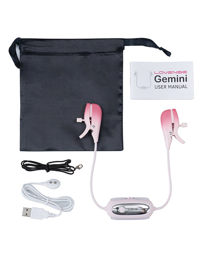 Lovense Gemini Vibrating Nipple Clamps - Pink Hytto Pte. Ltd.