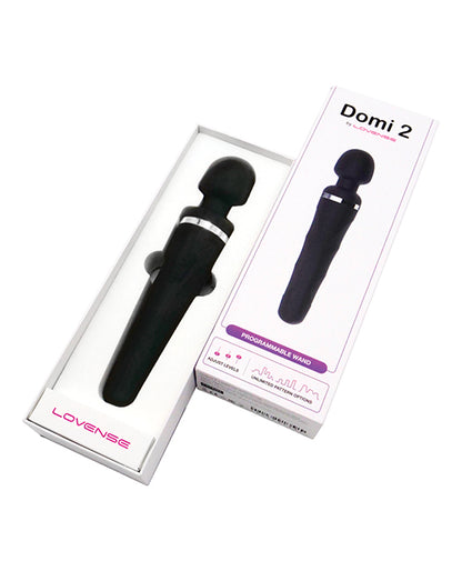 Lovense Domi 2 Flexible Rechargeable Mini Wand - Black Hytto Pte. Ltd.