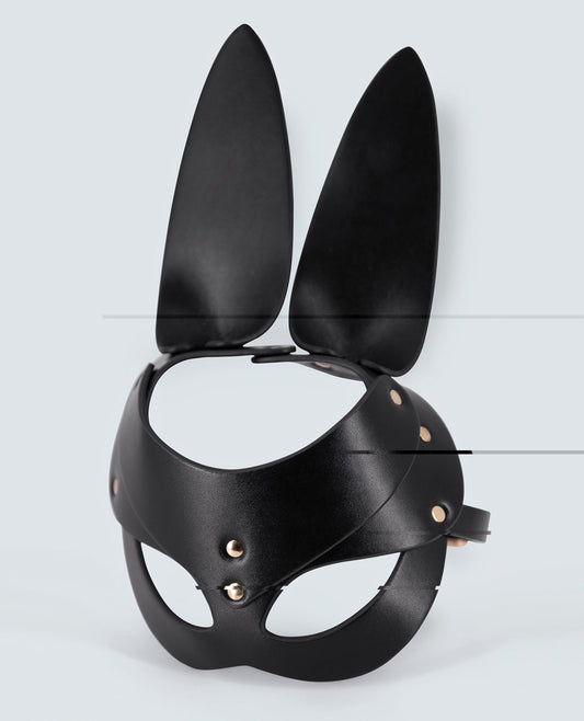 Lust Pu Leather Bunny Mask - Black Comme Ci Comme Ca 1658
