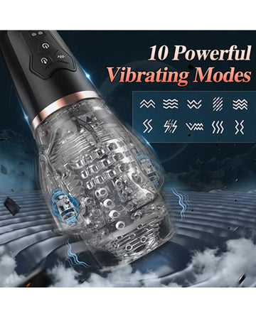 The Male Rose 2 Sucking & Vibrating Blow Job Sucker - Black Megga Mgt LLCDba The Male Rose