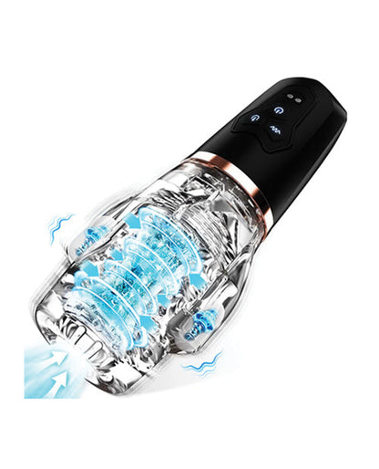 The Male Rose 2 Sucking & Vibrating Blow Job Sucker - Black Megga Mgt LLCDba The Male Rose