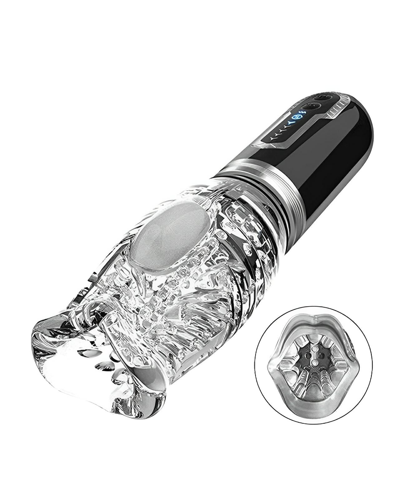 The Male Rose 3 Thrusting, Rotating & Vibrating Oral Sex Masturbator - Black Megga Mgt LLCDba The Male Rose