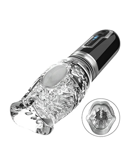 The Male Rose 3 Thrusting, Rotating & Vibrating Oral Sex Masturbator - Black Megga Mgt LLCDba The Male Rose