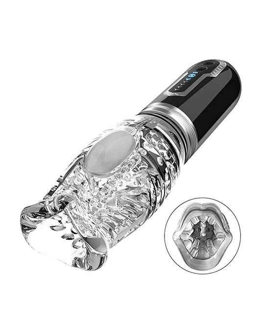 The Male Rose 3 Thrusting, Rotating & Vibrating Oral Sex Masturbator - Black Megga Mgt LLCDba The Male Rose