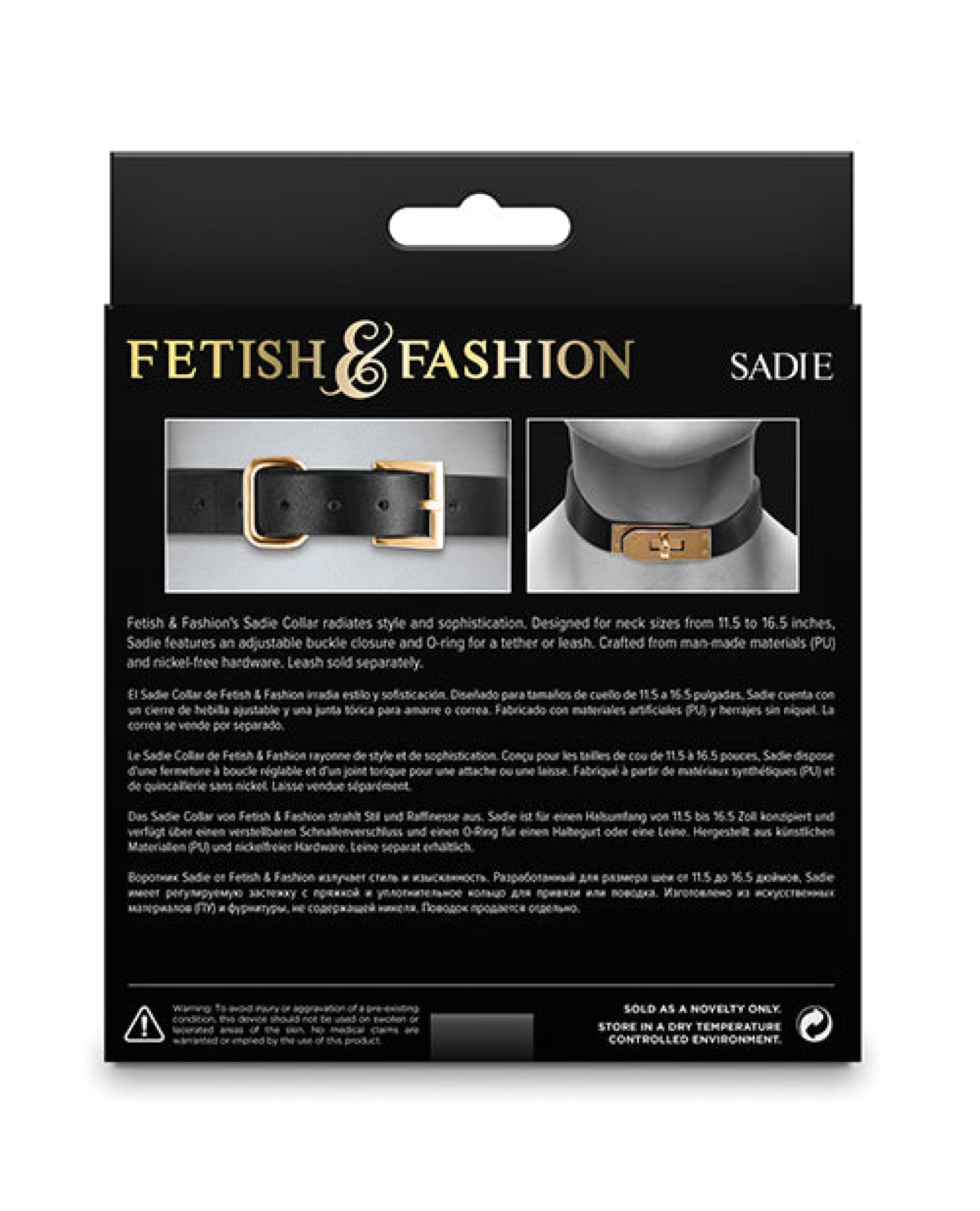 Fetish & Fashion Sadie Collar - Black Ns Novelties INC
