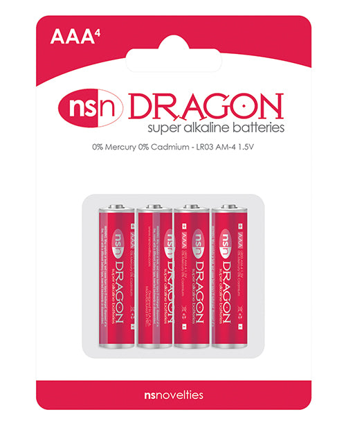 Dragon Alkaline Batteries - AAA Pack of 4 Ns Novelties INC