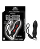 Ass-station Remote Prostate Power Plug w/Cock & Ball Ring - Black Nasstoys