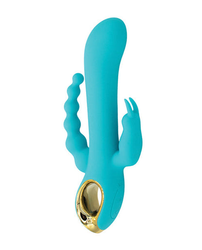 Natalie's Toy Box Mighty Magic Clit, G-Spot & Anal Vibrator - Aqua Like A Kitten