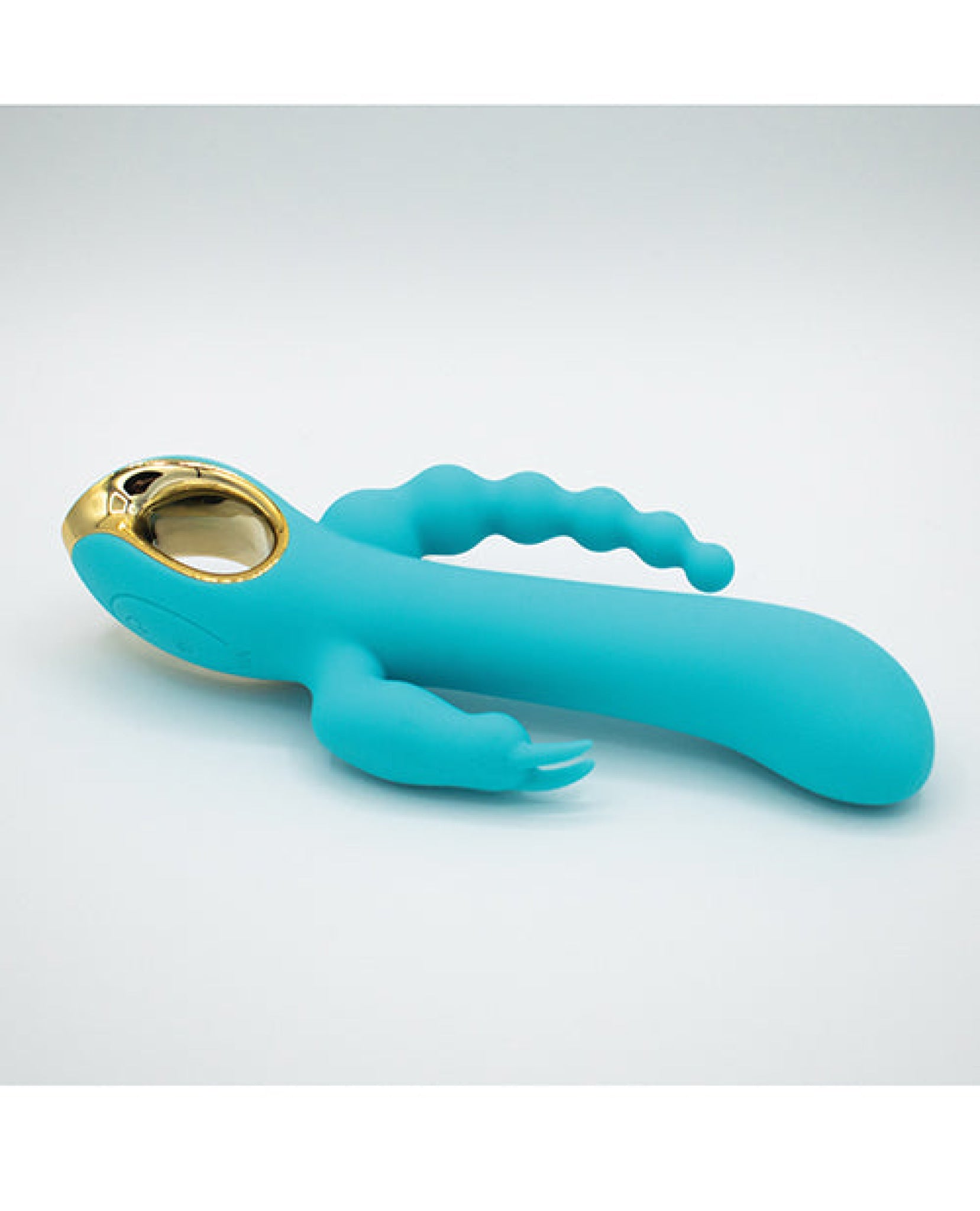 Natalie's Toy Box Mighty Magic Clit, G-Spot & Anal Vibrator - Aqua Like A Kitten