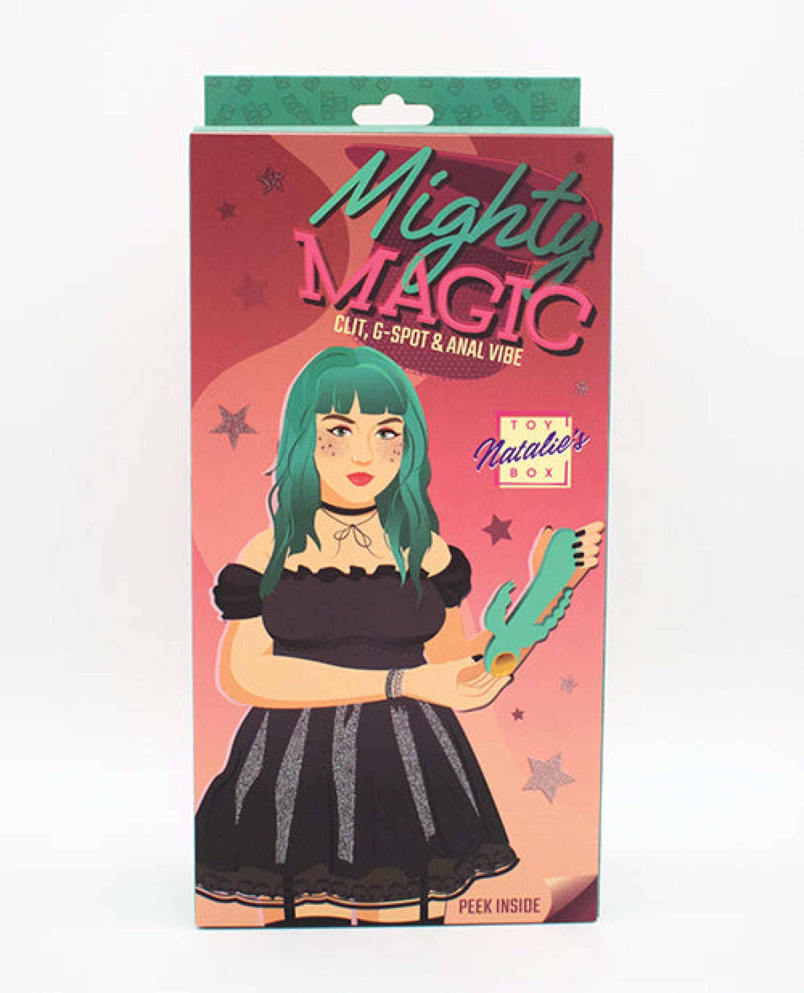 Natalie's Toy Box Mighty Magic Clit, G-Spot & Anal Vibrator - Aqua Like A Kitten