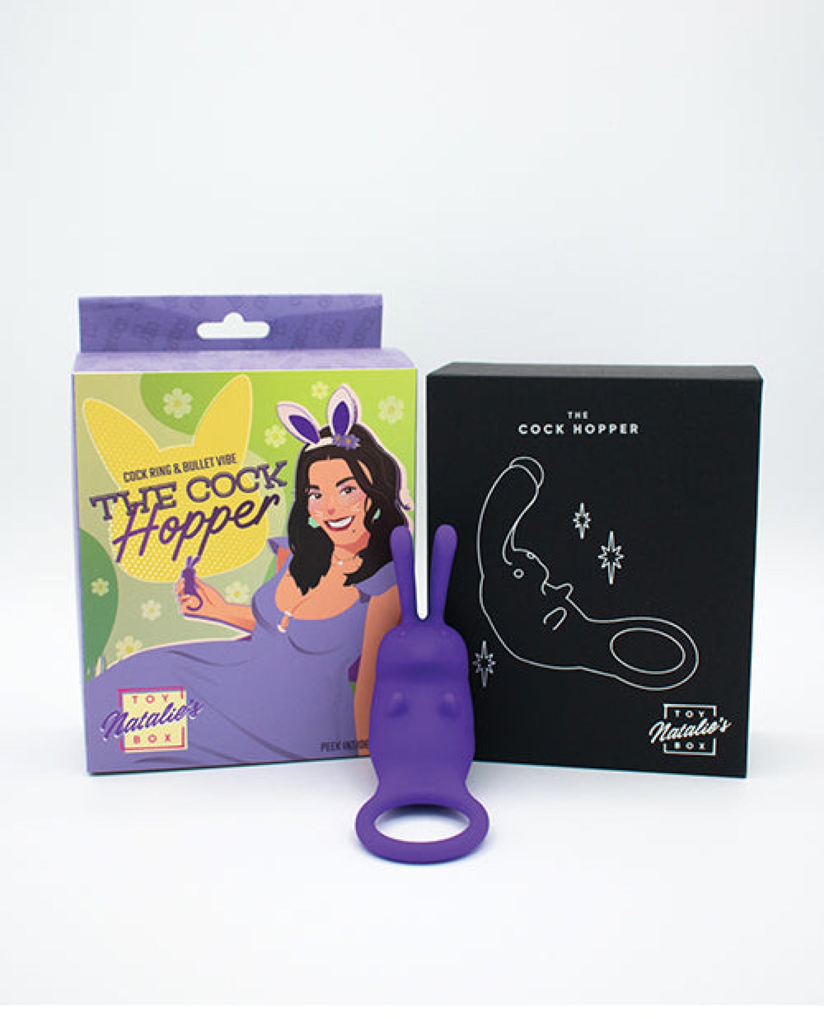 Natalie's Toy Box The Cock Hopper Cock Ring & Bullet Vibrator - Purple Like A Kitten