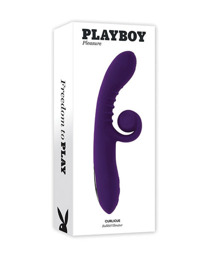 Playboy Pleasure Curlicue Rabbit Vibrator - Acai Evolved Novelties INC