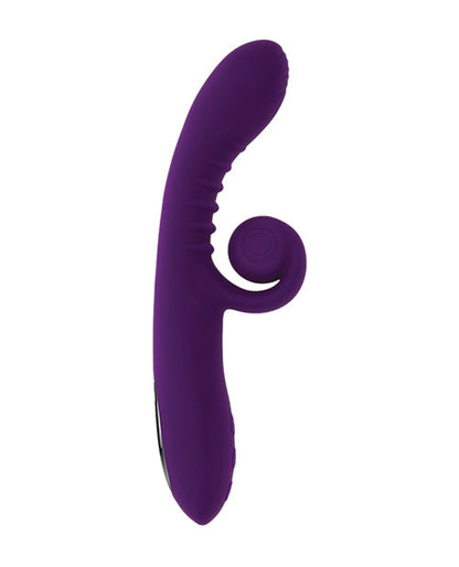 Playboy Pleasure Curlicue Rabbit Vibrator - Acai Evolved Novelties INC