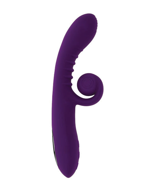 Playboy Pleasure Curlicue Rabbit Vibrator - Acai Evolved Novelties INC