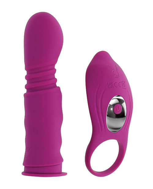 Playboy Pleasure Match Play Dual Vibrator - Fuchsia Evolved Novelties INC