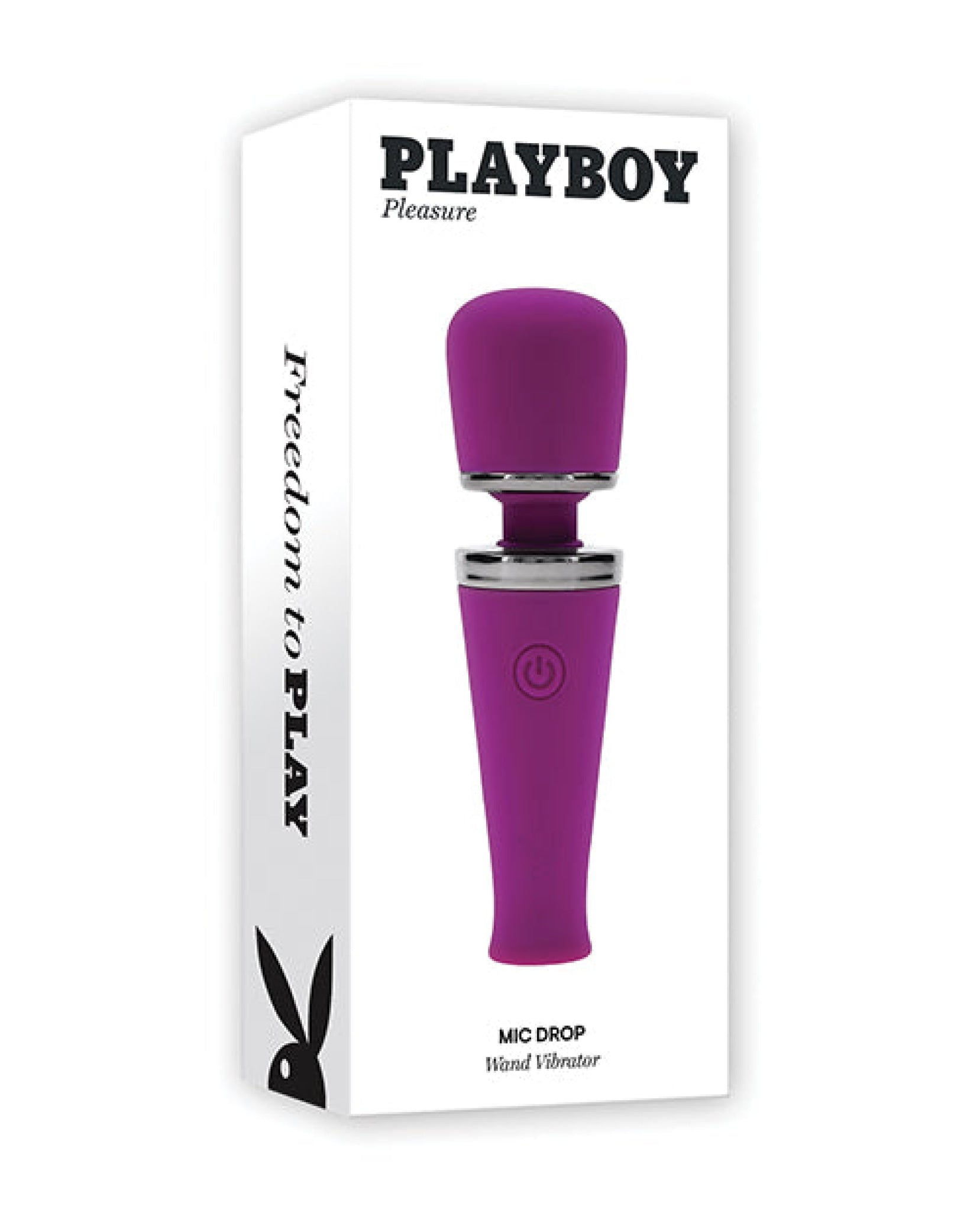 Playboy Pleasure Mic Drop Petite Wand Vibrator - Fuschia Evolved Novelties INC