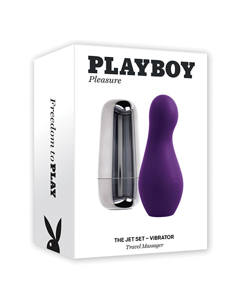 Playboy Pleasure The Jet Set Vibrator - Acai/Silver Evolved Novelties INC