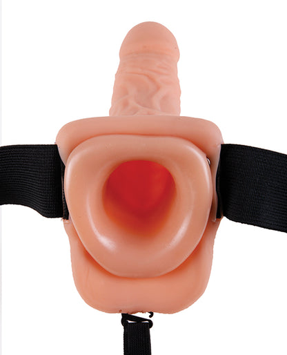 "Fetish Fantasy Series 7"" Vibrating Hollow Strap On W/balls" Pipedream Products