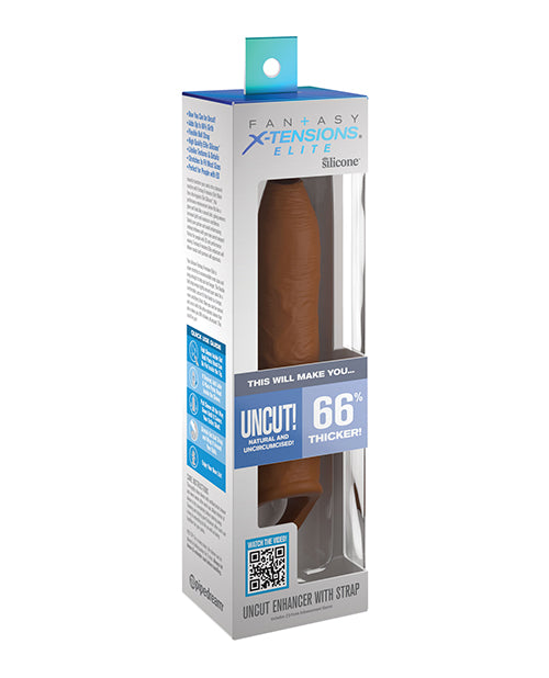 Fantasy X-tensions Elite Uncut 7" Extension Sleeve w/Strap - Tan Pipedream Products