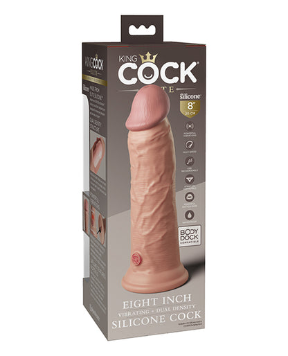 King Cock Elite 8" Dual Density Vibrating Silicone Cock Pipedream Products