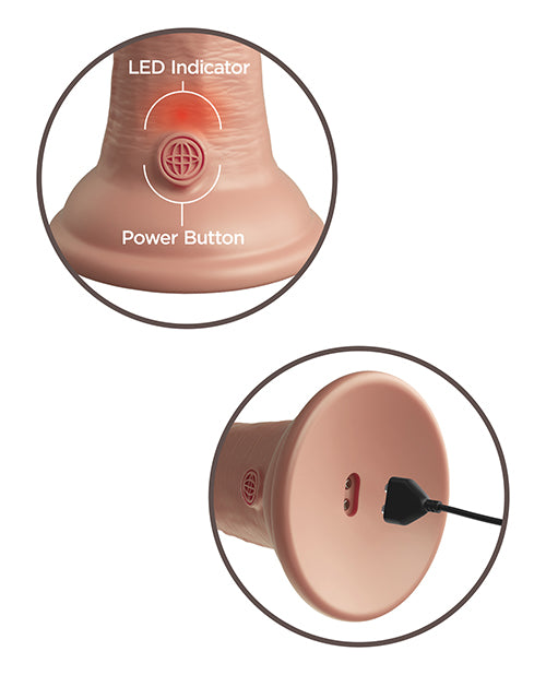 King Cock Elite 8" Dual Density Vibrating Silicone Cock Pipedream Products