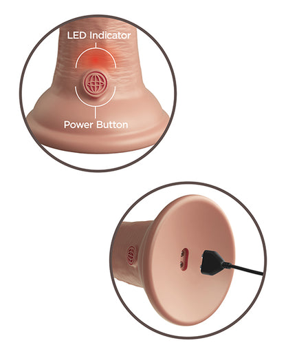 King Cock Elite 8" Dual Density Vibrating Silicone Cock Pipedream Products