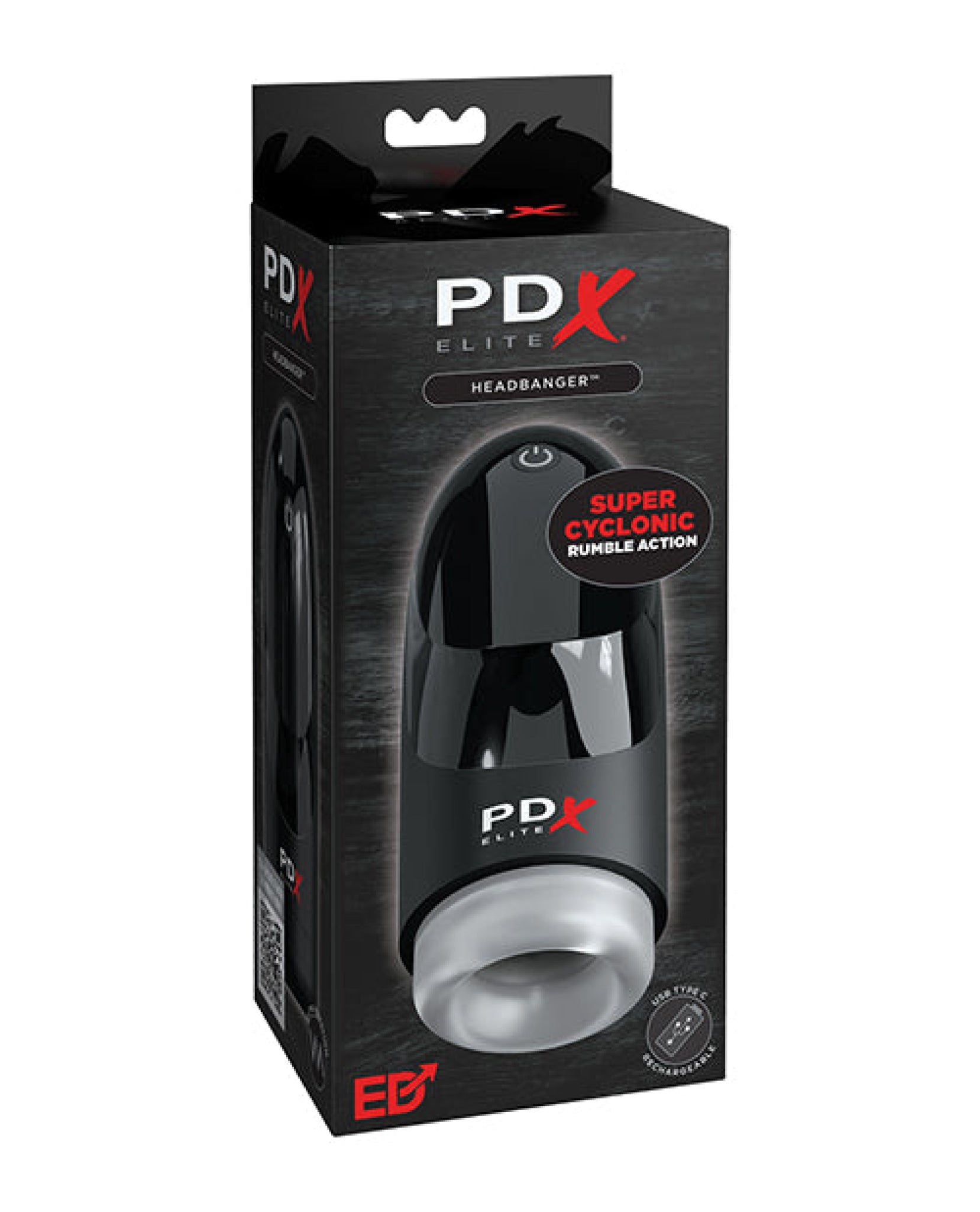 PDX Elite Hydrogasm Vibrating Stroker - Frosted/Black Pdx Brands