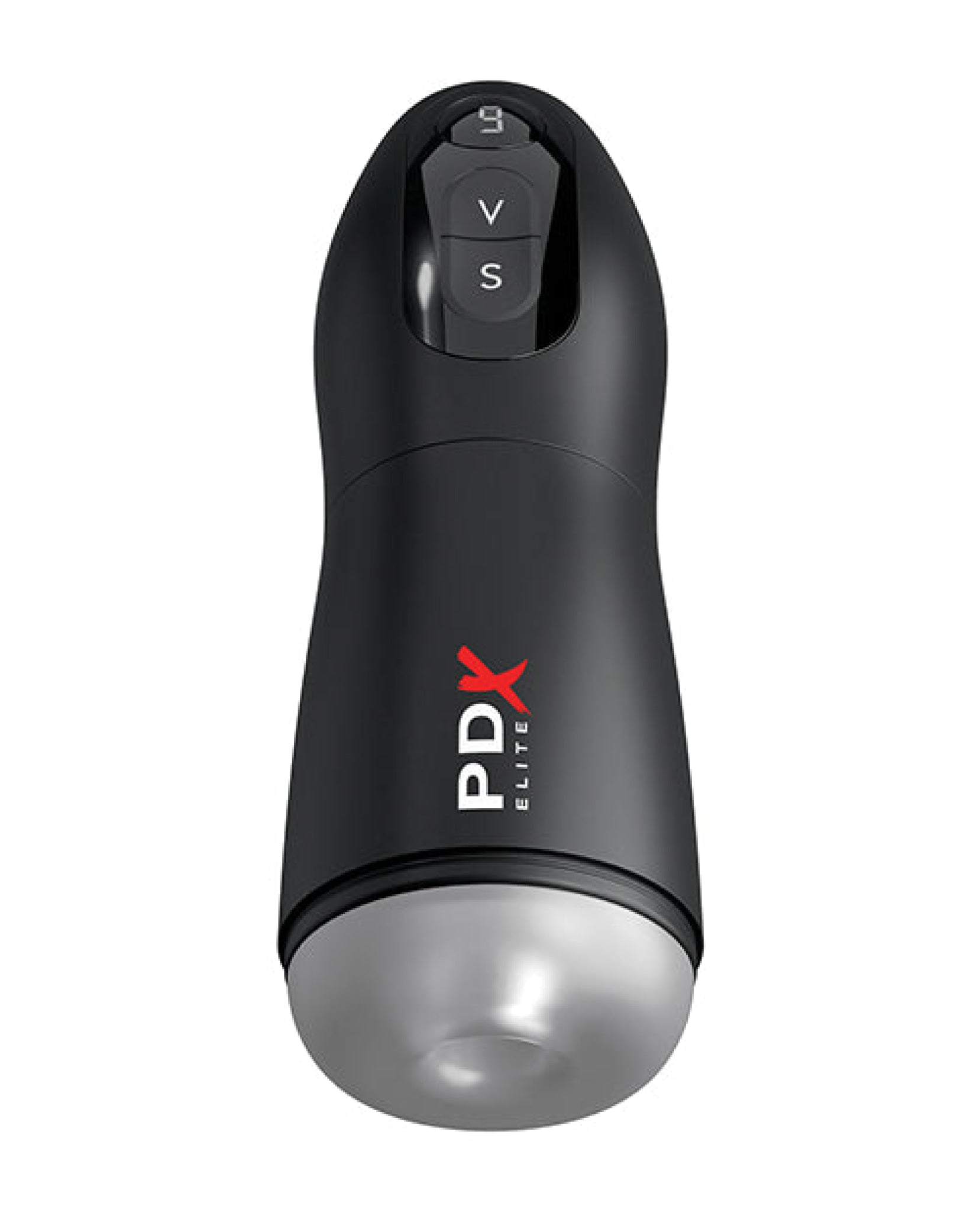 PDX Elite Suck-O-Matic Vibrating Stroker - Frosted/Black Pdx Brands
