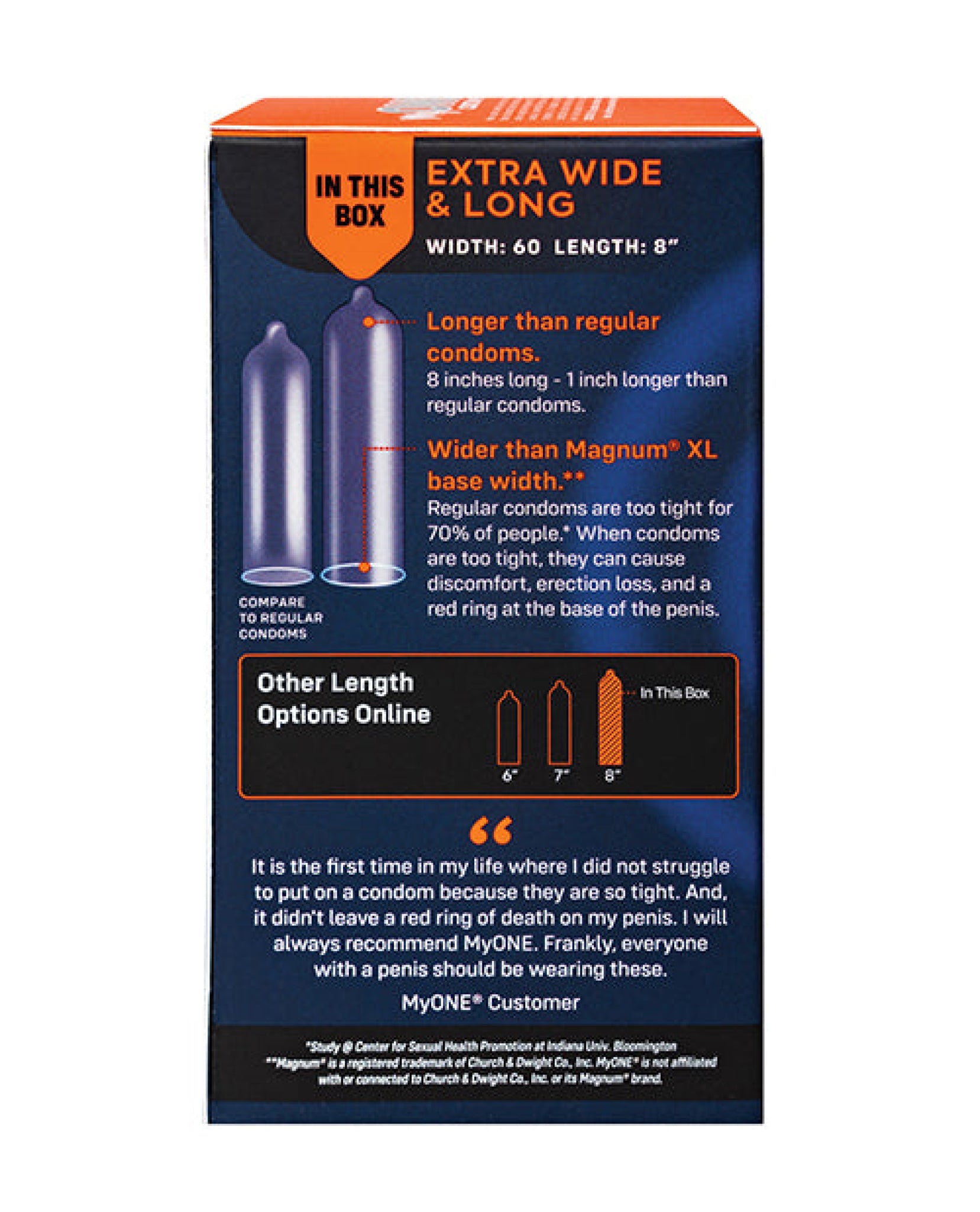 My One Extra Wide & Long Condoms - Pack of 10 Paradise Marketing