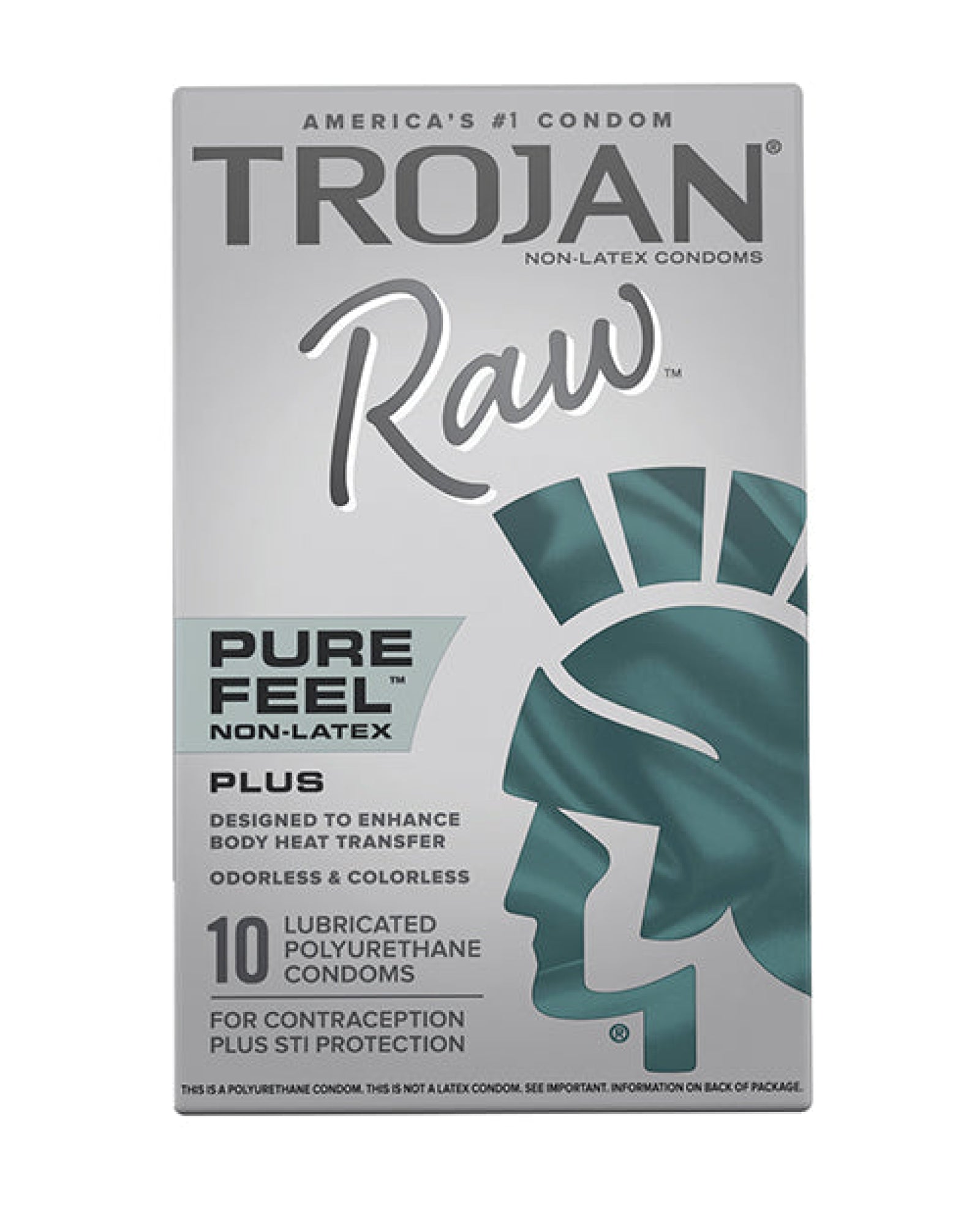 Trojan Raw Pure Feel Non-Latex Condoms - Pack of 10 Paradise Marketing