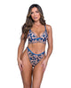 Butterfly Beauty Embroidered Bralette & Panty - Blue Roma Costume INC