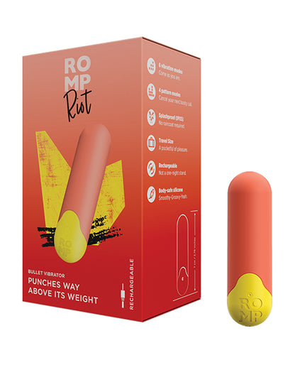 Romp Riot Bullet Vibrator - Orange Wow Tech