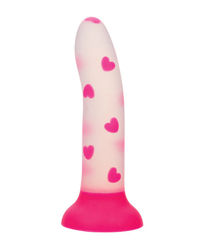 Glow Stick Heart Suction Cup Glow-in-the-Dark Dildo - Pink California Exotic Novelties