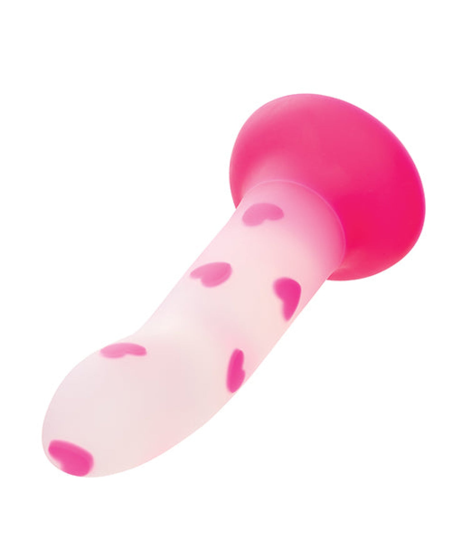 Glow Stick Heart Suction Cup Glow-in-the-Dark Dildo - Pink California Exotic Novelties
