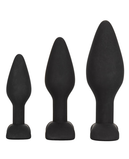 Silicone Anal Exerciser Kit - Black California Exotic Novelties