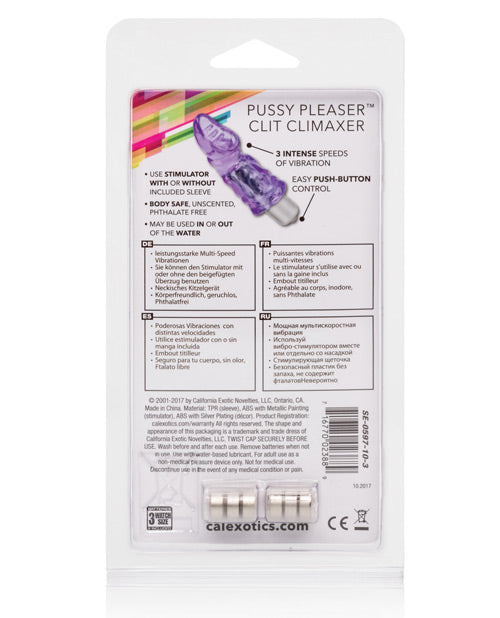 Pussy Pleaser Clit Climaxer - Purple California Exotic Novelties